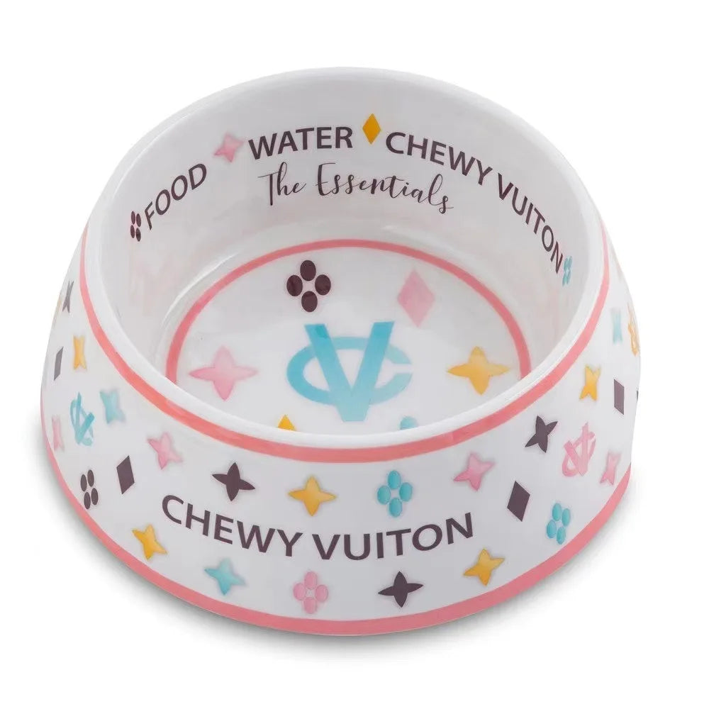 New Luxury Dog Bowl Brand Designer Bowls Placemat Puppy Cat Feeder Non-slip Crash French Bulldog Bowl For Small Dogs
