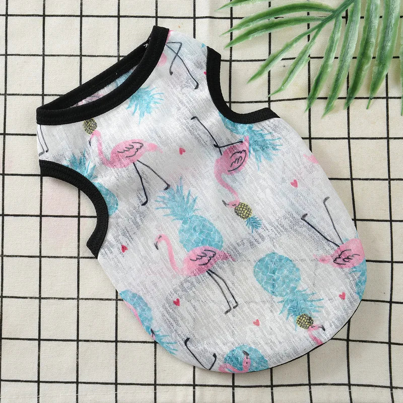 Designer Pet Dog Vest for Puppy T-shirt Breathability Cool Clothes for Small Medium Dogs Outfit Vest for Puppy Shirt Thin Costume