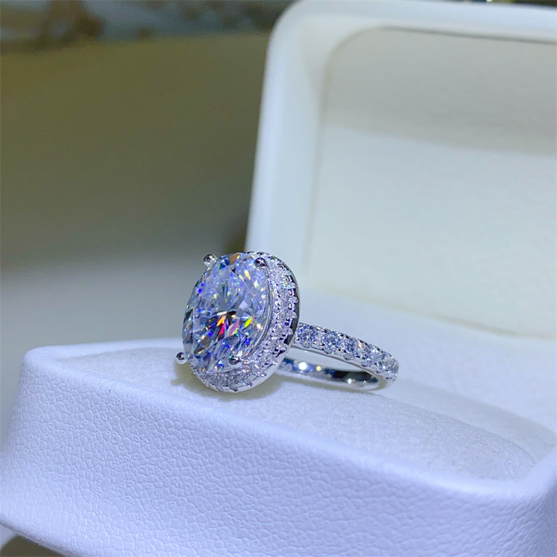 Moissanite 5 Carat Moissanite 925 Sterling Silver Ring