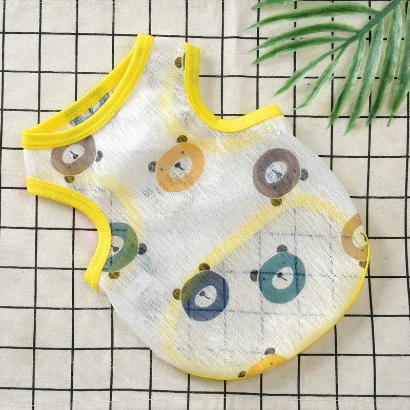 Designer Pet Dog Vest for Puppy T-shirt Breathability Cool Clothes for Small Medium Dogs Outfit Vest for Puppy Shirt Thin Costume