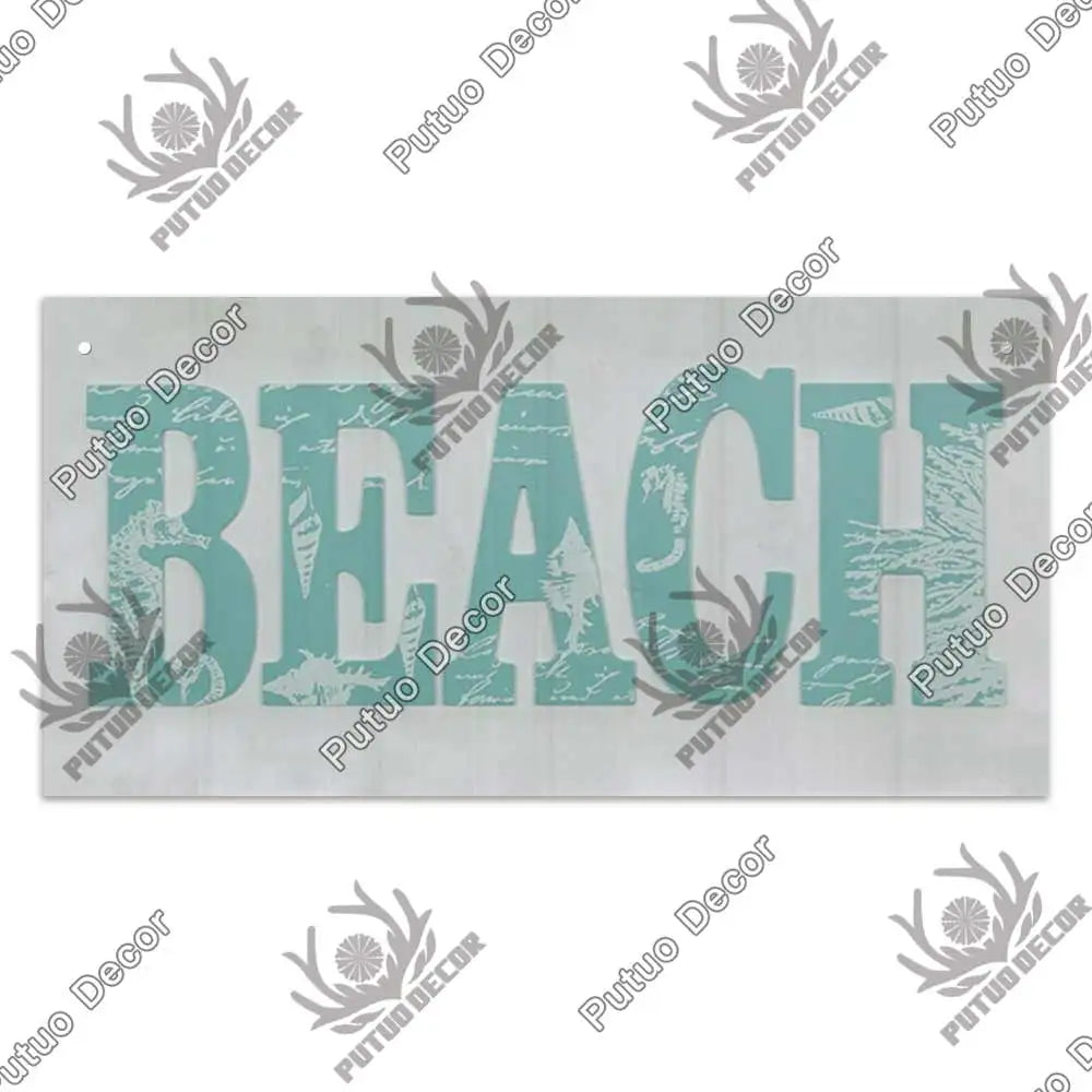 Beach Summer Signs Decorative Plaque Wood Wall Plaque Wooden Signs for Beach House Decoration Bar Living Room Decor
