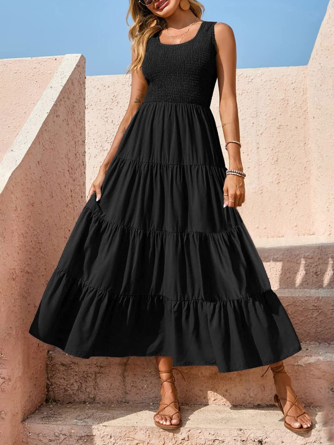 Easy fit flattering Sundress - easy fit for all figures.
