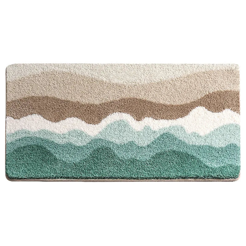 Ocean Bathroom Mat Soft Scenic Beach Bathmat Bedside Rug Living Room Carpet Bedroom Floor Pad Aesthetic Home Decor