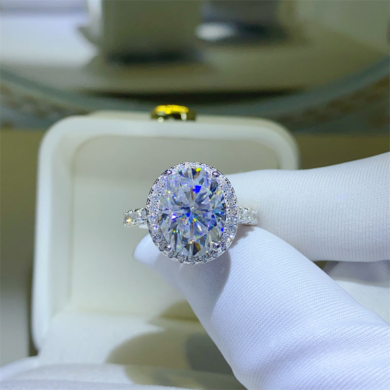 Moissanite 5 Carat Moissanite 925 Sterling Silver Ring