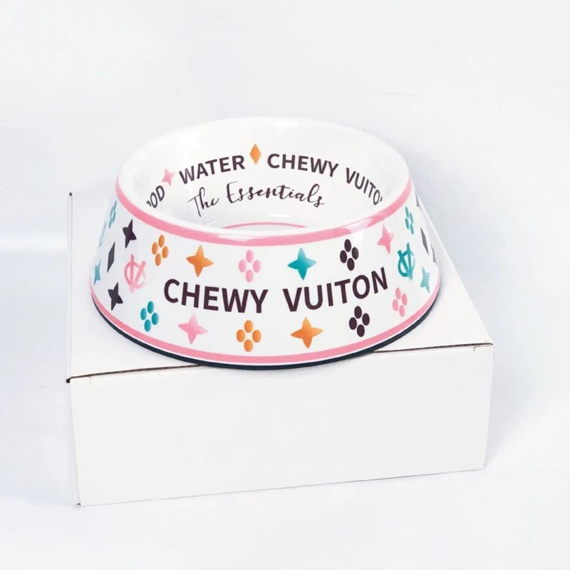 New Luxury Dog Bowl Brand Designer Bowls Placemat Puppy Cat Feeder Non-slip Crash French Bulldog Bowl For Small Dogs
