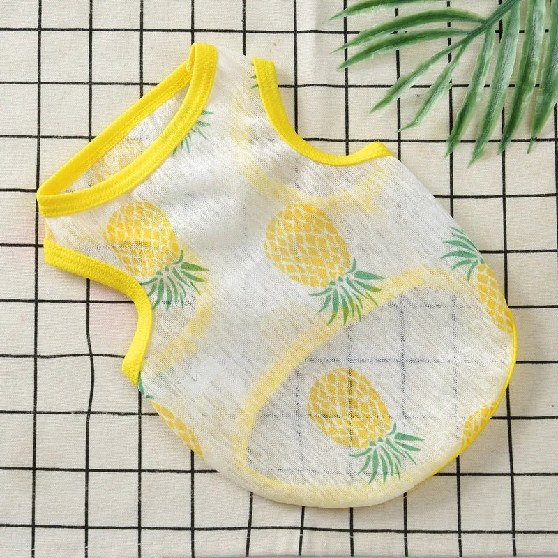 Designer Pet Dog Vest for Puppy T-shirt Breathability Cool Clothes for Small Medium Dogs Outfit Vest for Puppy Shirt Thin Costume