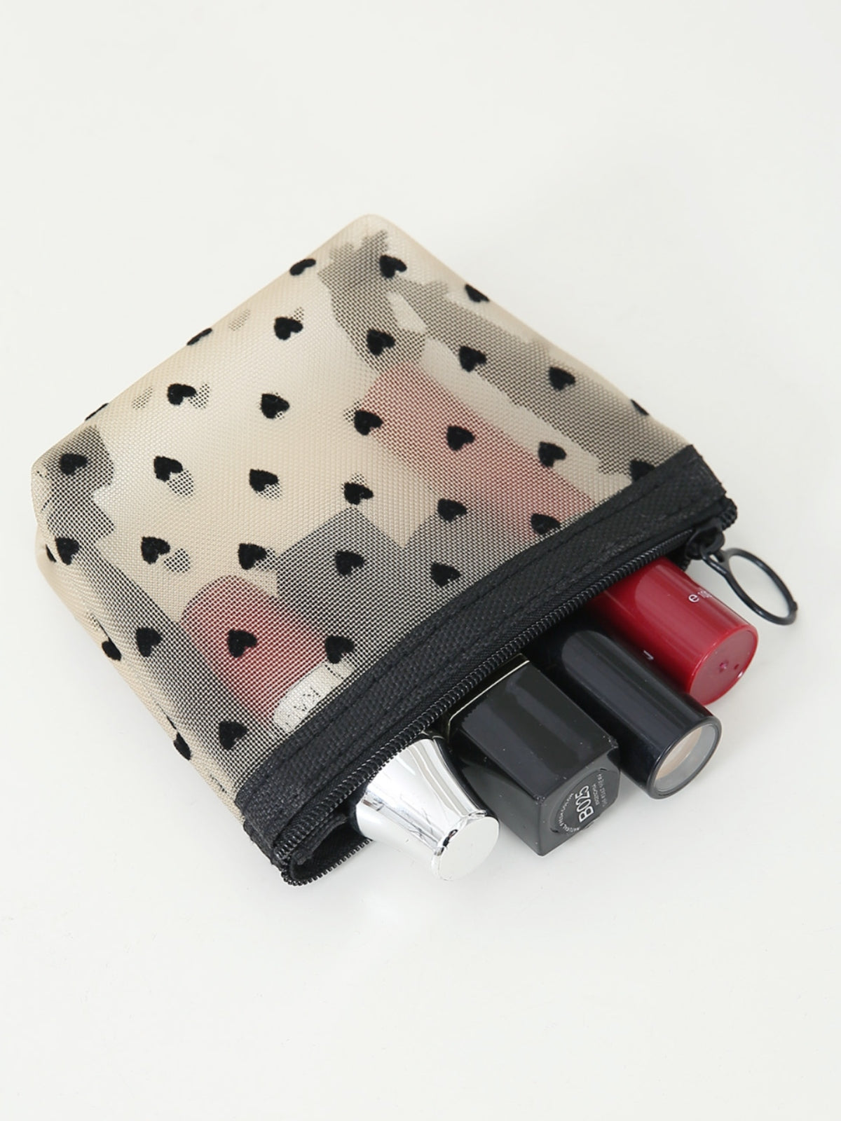 Cosmetic bag 4- Piece Heart Polyester Storage Bag
