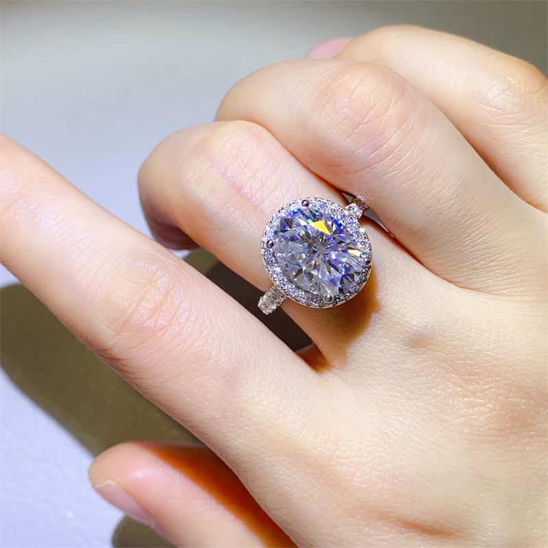 Moissanite 5 Carat Moissanite 925 Sterling Silver Ring