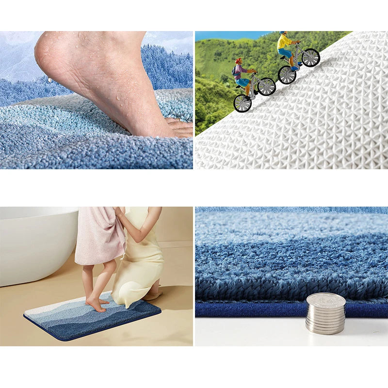 Ocean Bathroom Mat Soft Scenic Beach Bathmat Bedside Rug Living Room Carpet Bedroom Floor Pad Aesthetic Home Decor