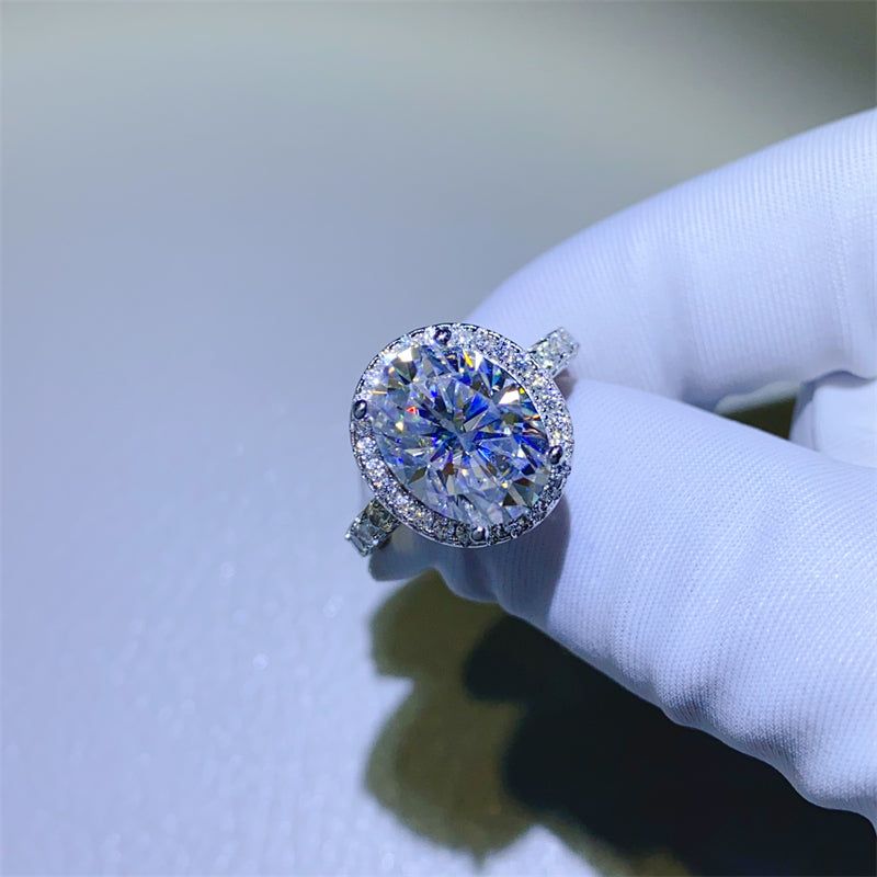 Moissanite 5 Carat Moissanite 925 Sterling Silver Ring