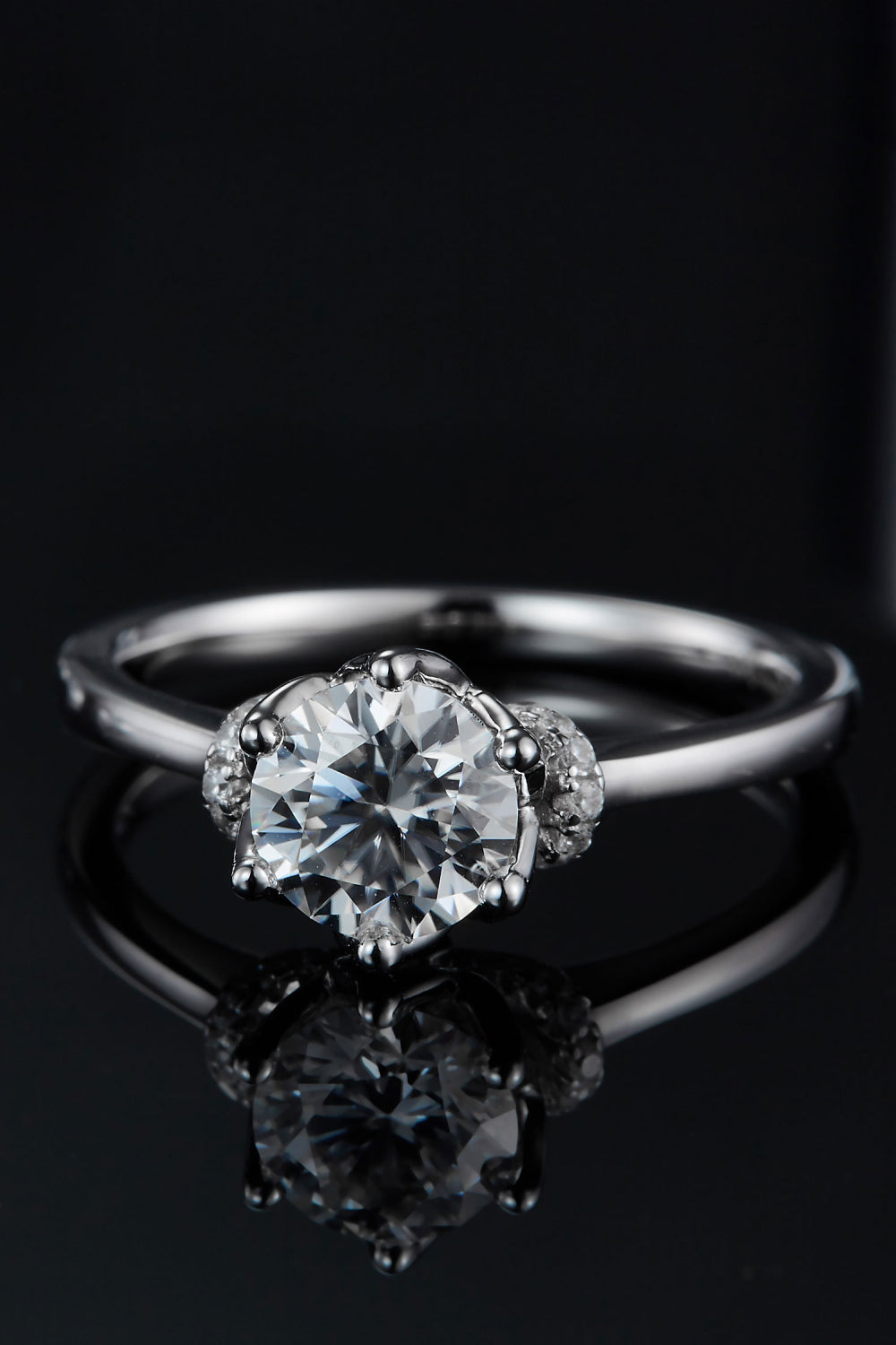 Ring 1 Carat Moissanite 925 Sterling Silver Ring