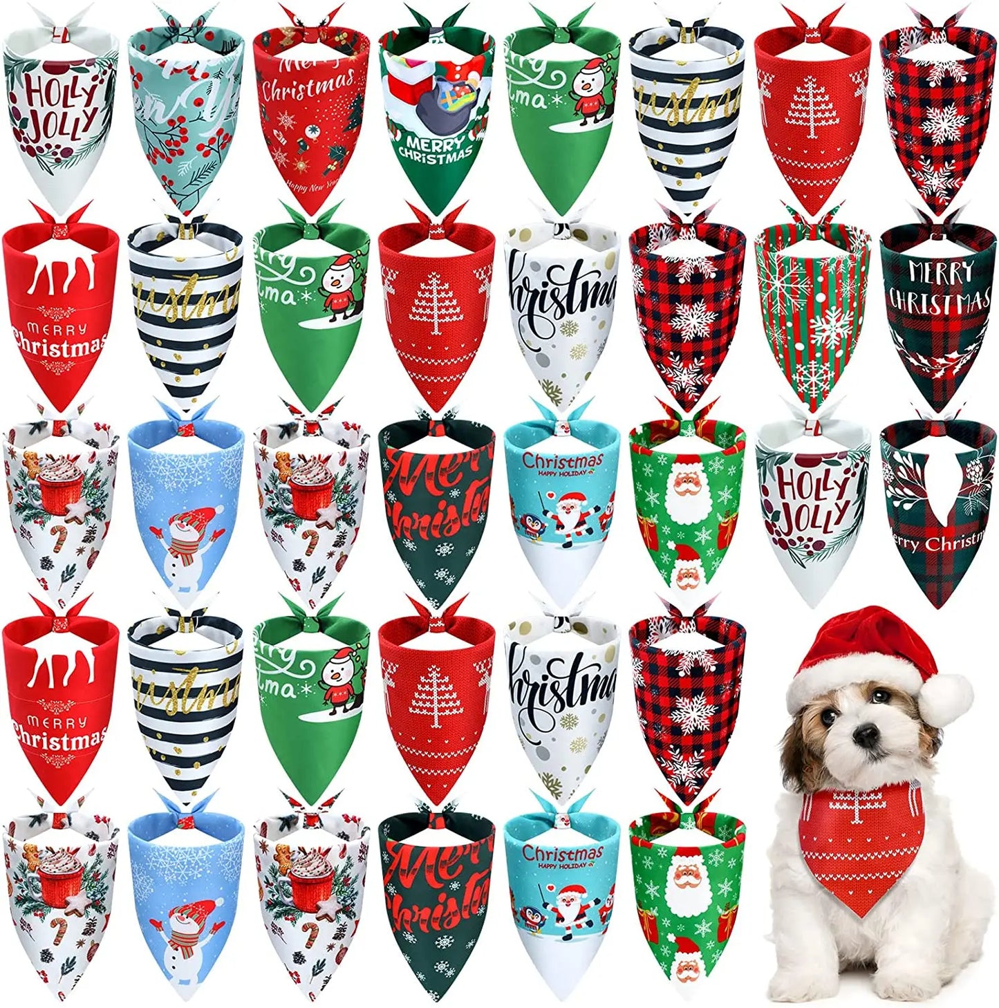 Designer Dog 20 Pcs Christmas Dog Bandana Thanksgiving Dog Triangle Scarfs Halloween Dog Bibs Bandanas For Dog Accessoires