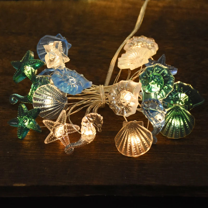 Sea Animals Turtle String Light Mermaid Party Under The Sea Birthday Party Decoration Beach Theme Fairy Light For Home Indoor