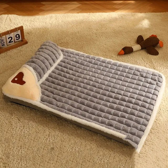 Winter Warm Dog Mat Luxury Sofa for Small Medium Dogs Plaid Bed for Cats Dogs Fluff Sleeping Removable Washable Pet Beds