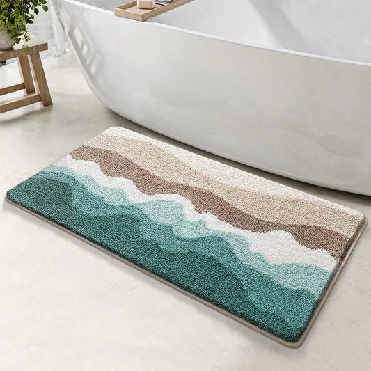 Ocean Bathroom Mat Soft Scenic Beach Bathmat Bedside Rug Living Room Carpet Bedroom Floor Pad Aesthetic Home Decor