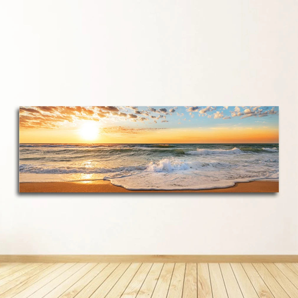 Big Size Pictures For Living Room Canvas Painting Beach Ship Sea Wall Art Nordic Posters And Prints Home Decoration