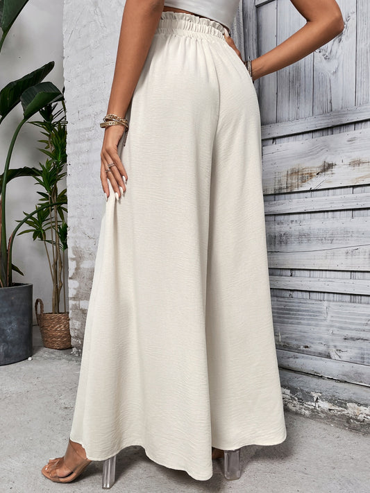 A Summer Tied High Waist Wide Leg Pants