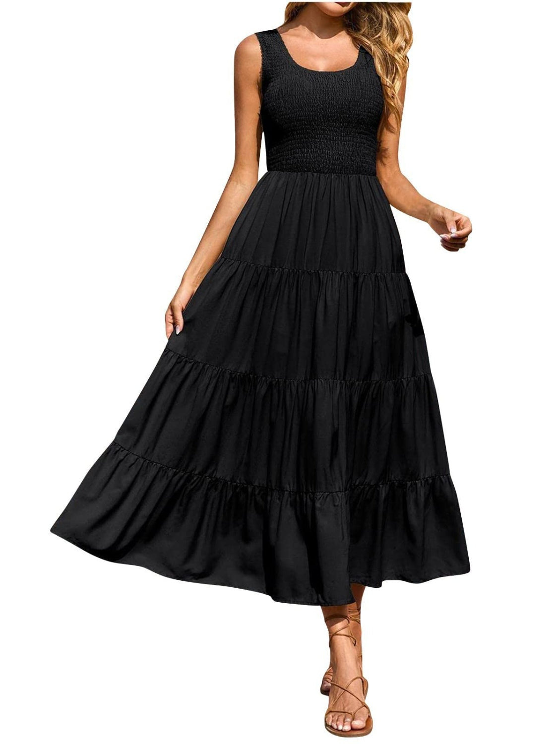 Easy fit  flattering Sundress - easy fit for all figures.