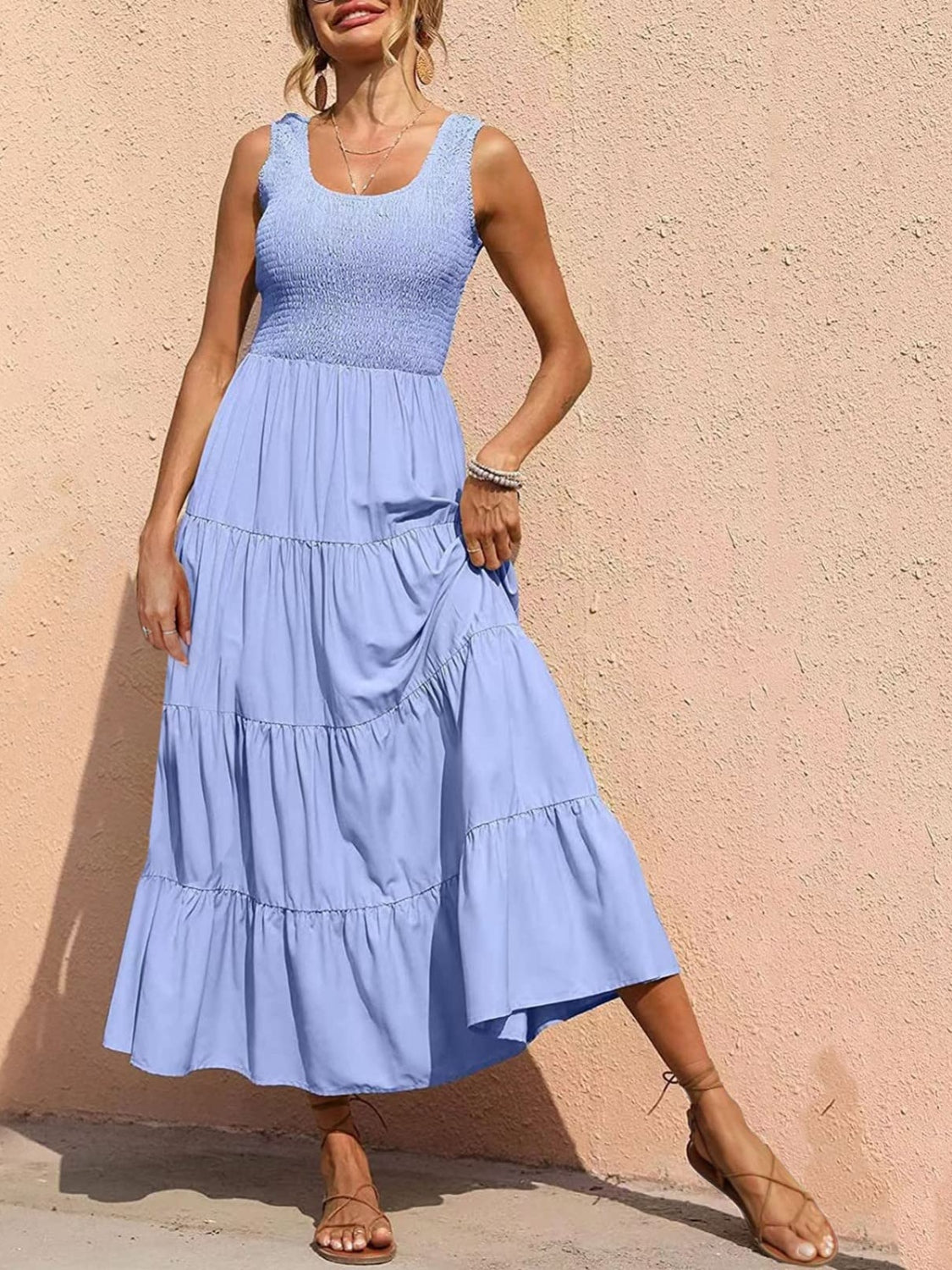 Easy fit  flattering Sundress - easy fit for all figures.