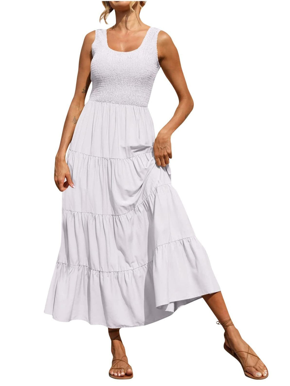 Easy fit  flattering Sundress - easy fit for all figures.