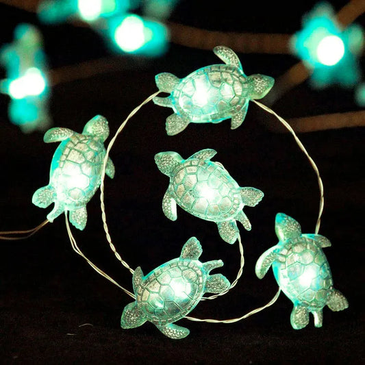 Sea Animals Turtle String Light Mermaid Party Under The Sea Birthday Party Decoration Beach Theme Fairy Light For Home Indoor