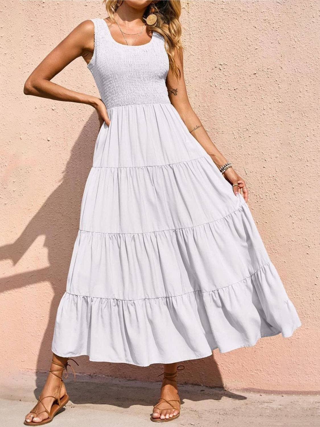 Easy fit  flattering Sundress - easy fit for all figures.