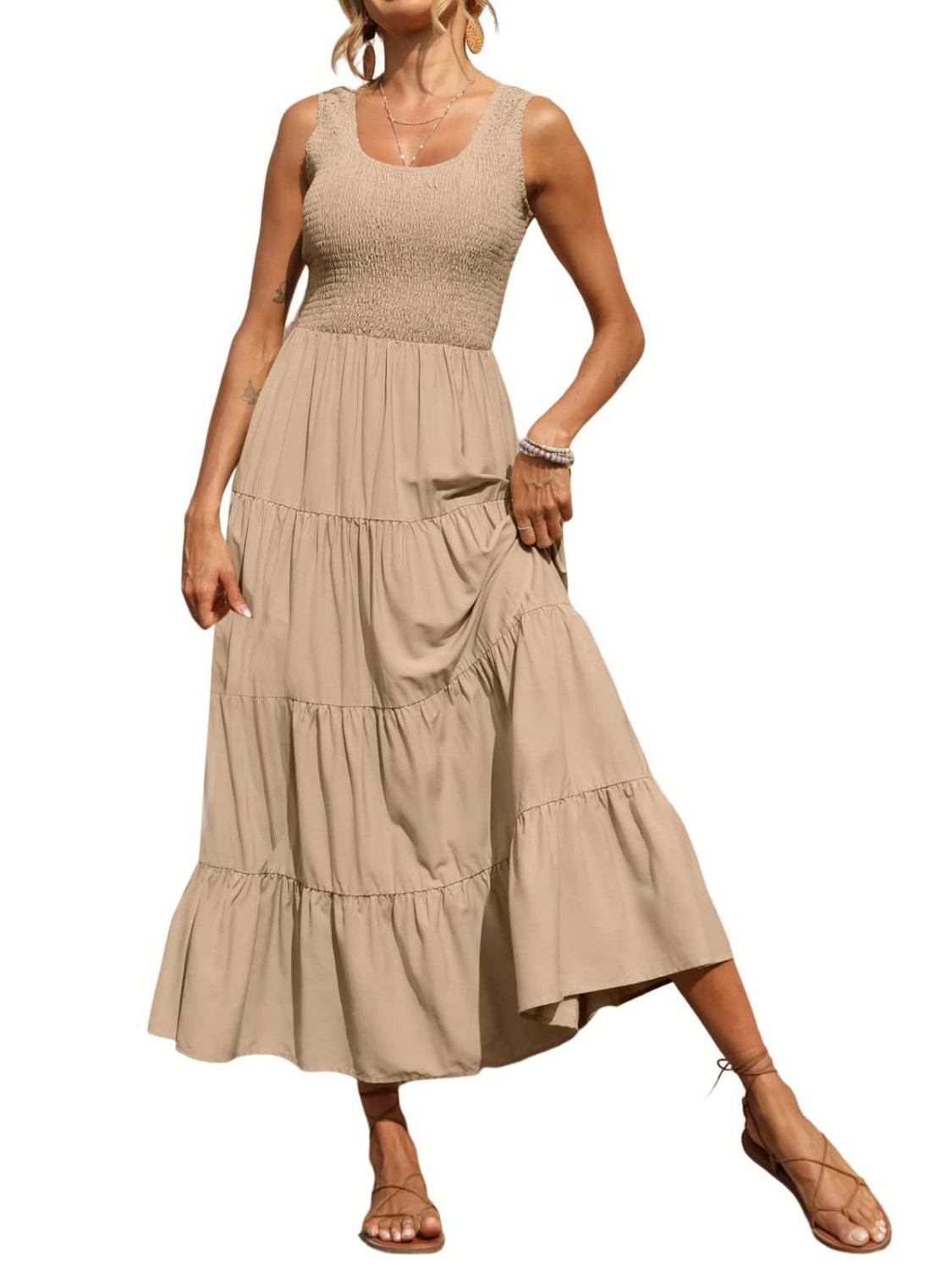 Easy fit  flattering Sundress - easy fit for all figures.