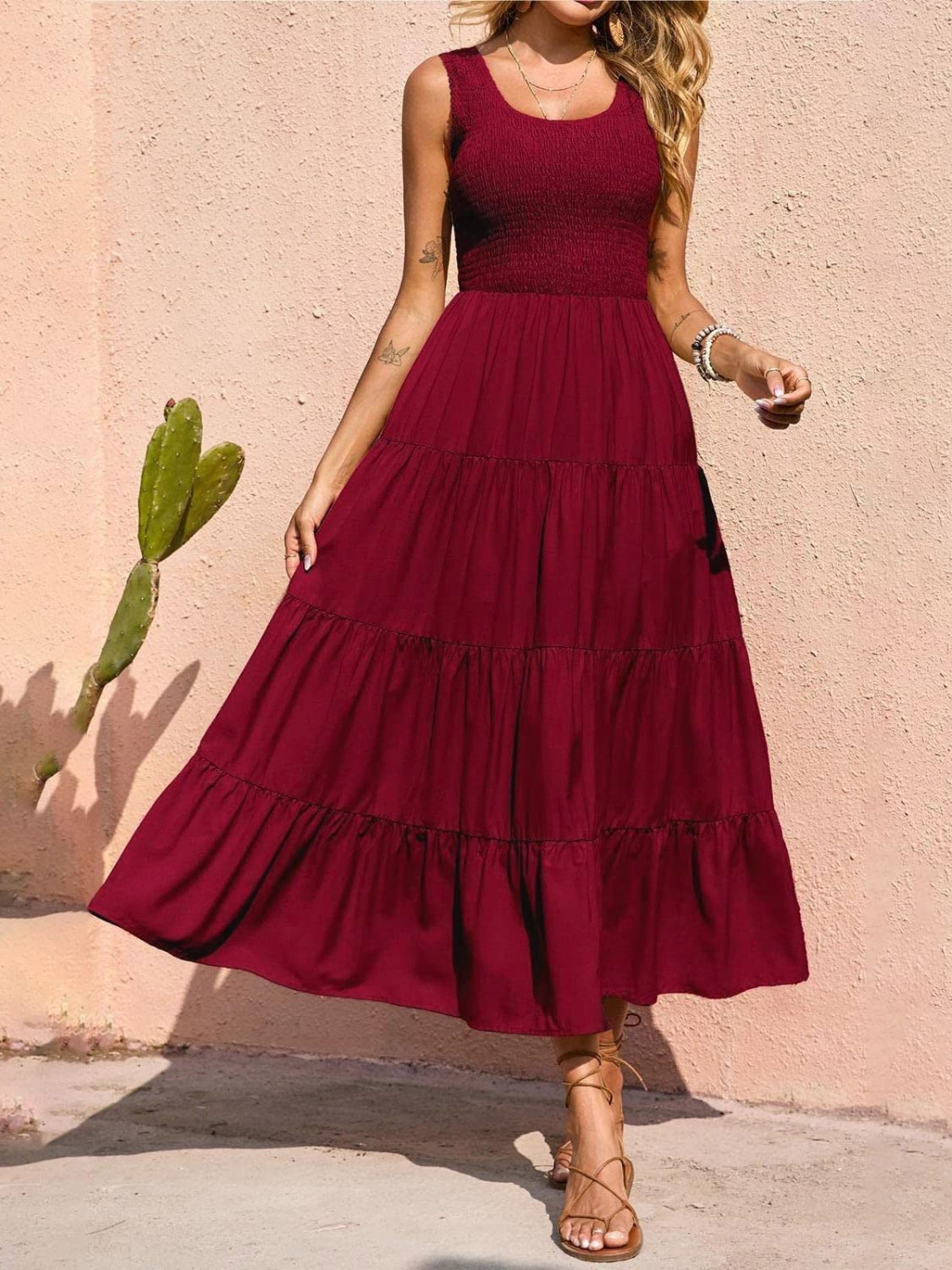 Easy fit  flattering Sundress - easy fit for all figures.