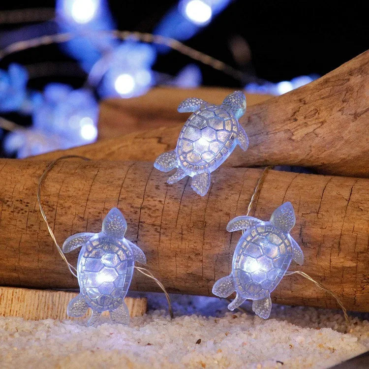 Sea Animals Turtle String Light Mermaid Party Under The Sea Birthday Party Decoration Beach Theme Fairy Light For Home Indoor