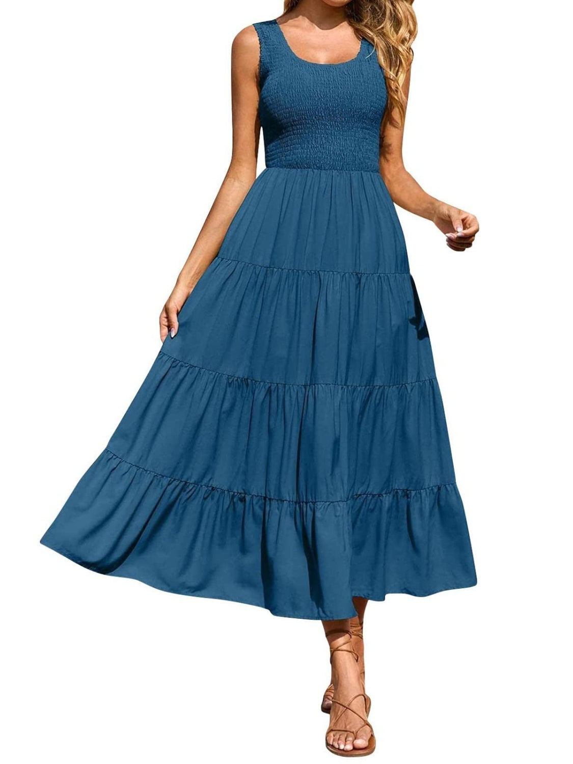 Easy fit  flattering Sundress - easy fit for all figures.