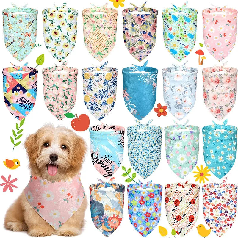 Designer Dog 20 Pcs Christmas Dog Bandana Thanksgiving Dog Triangle Scarfs Halloween Dog Bibs Bandanas For Dog Accessoires