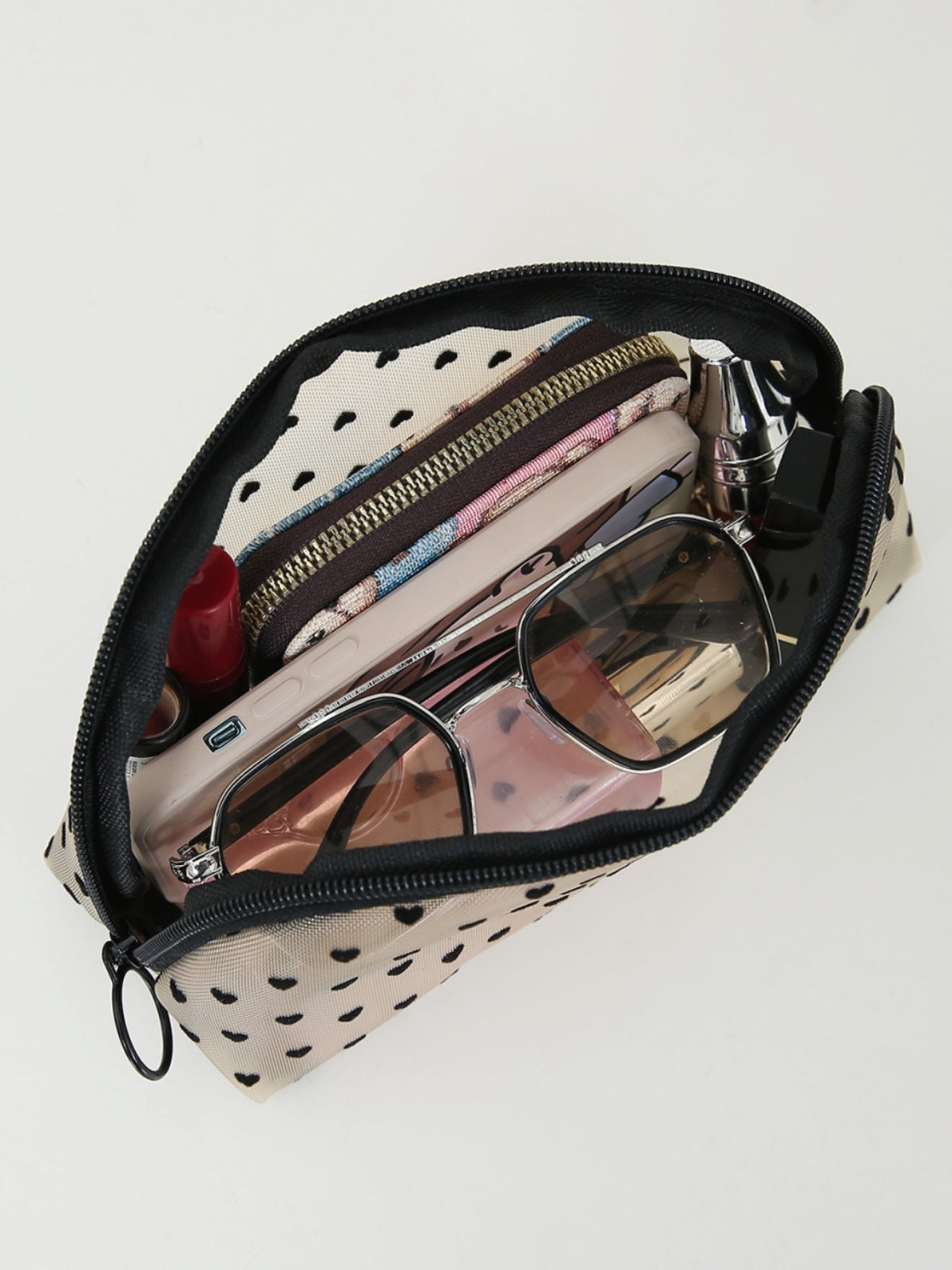 Cosmetic bag 4- Piece Heart Polyester Storage Bag