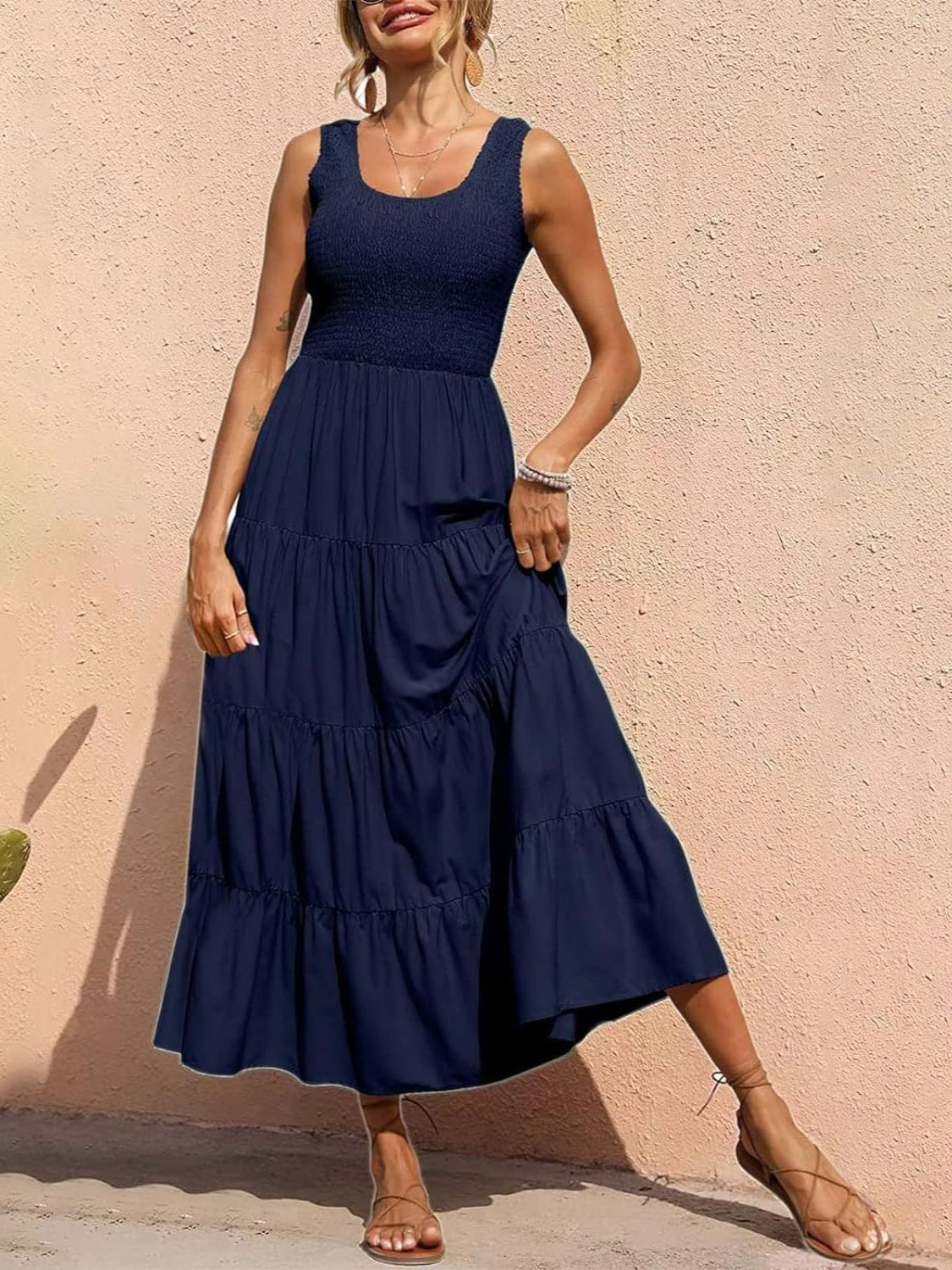 Easy fit  flattering Sundress - easy fit for all figures.