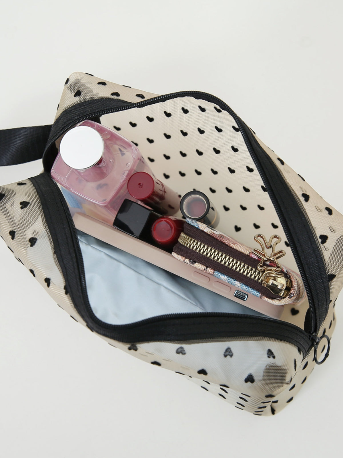 Cosmetic bag 4- Piece Heart Polyester Storage Bag