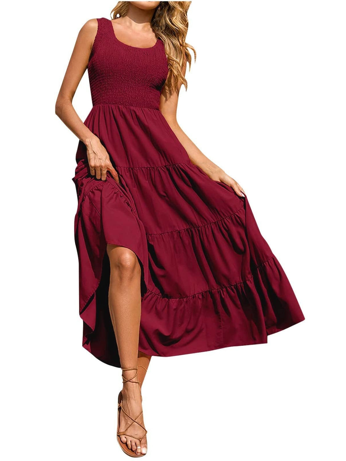 Easy fit  flattering Sundress - easy fit for all figures.