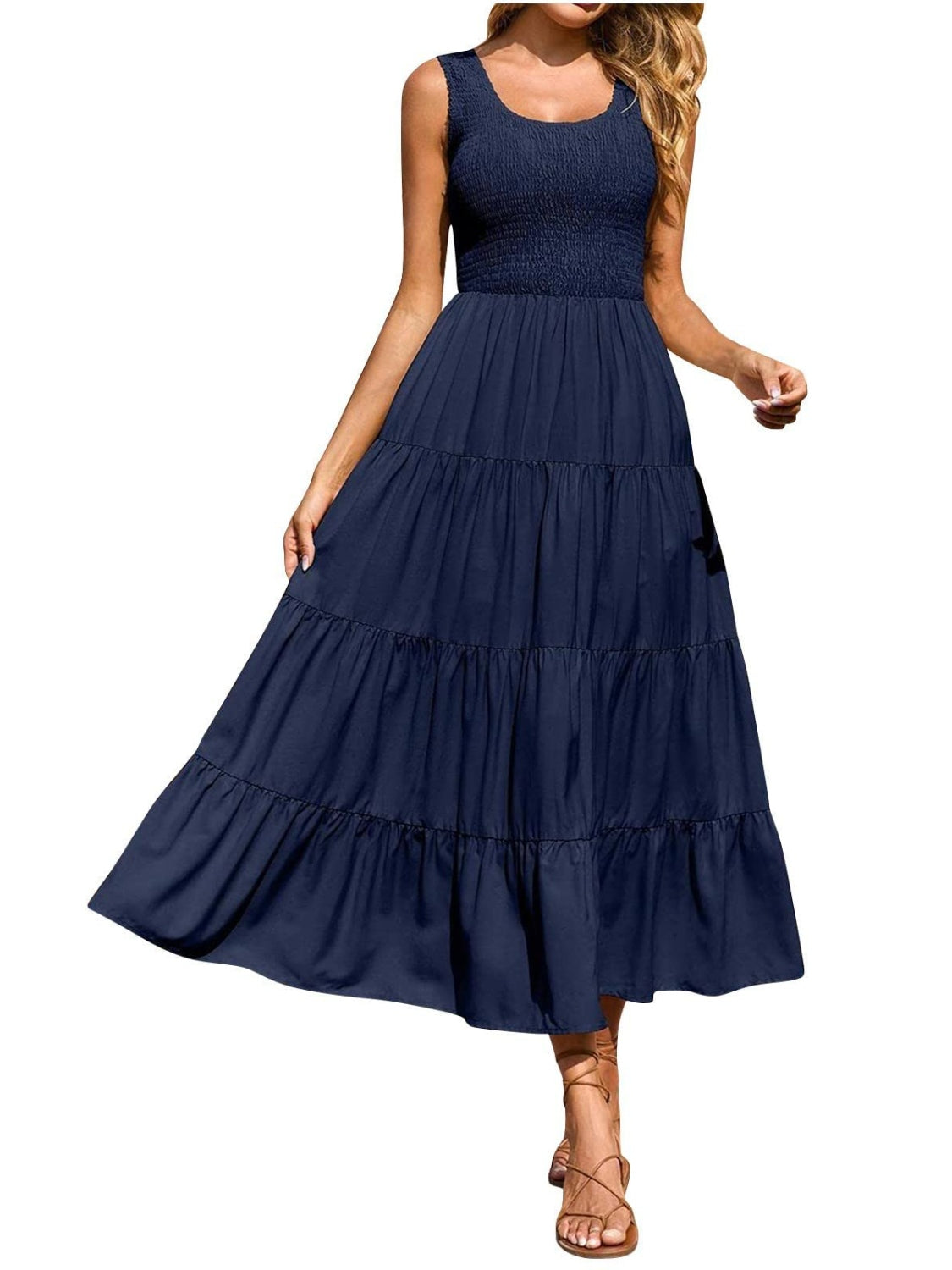 Easy fit  flattering Sundress - easy fit for all figures.