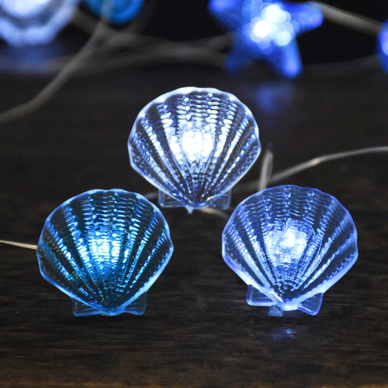 Sea Animals Turtle String Light Mermaid Party Under The Sea Birthday Party Decoration Beach Theme Fairy Light For Home Indoor