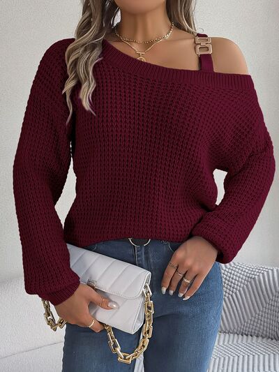 Long Sleeve Sweater Asymetrical