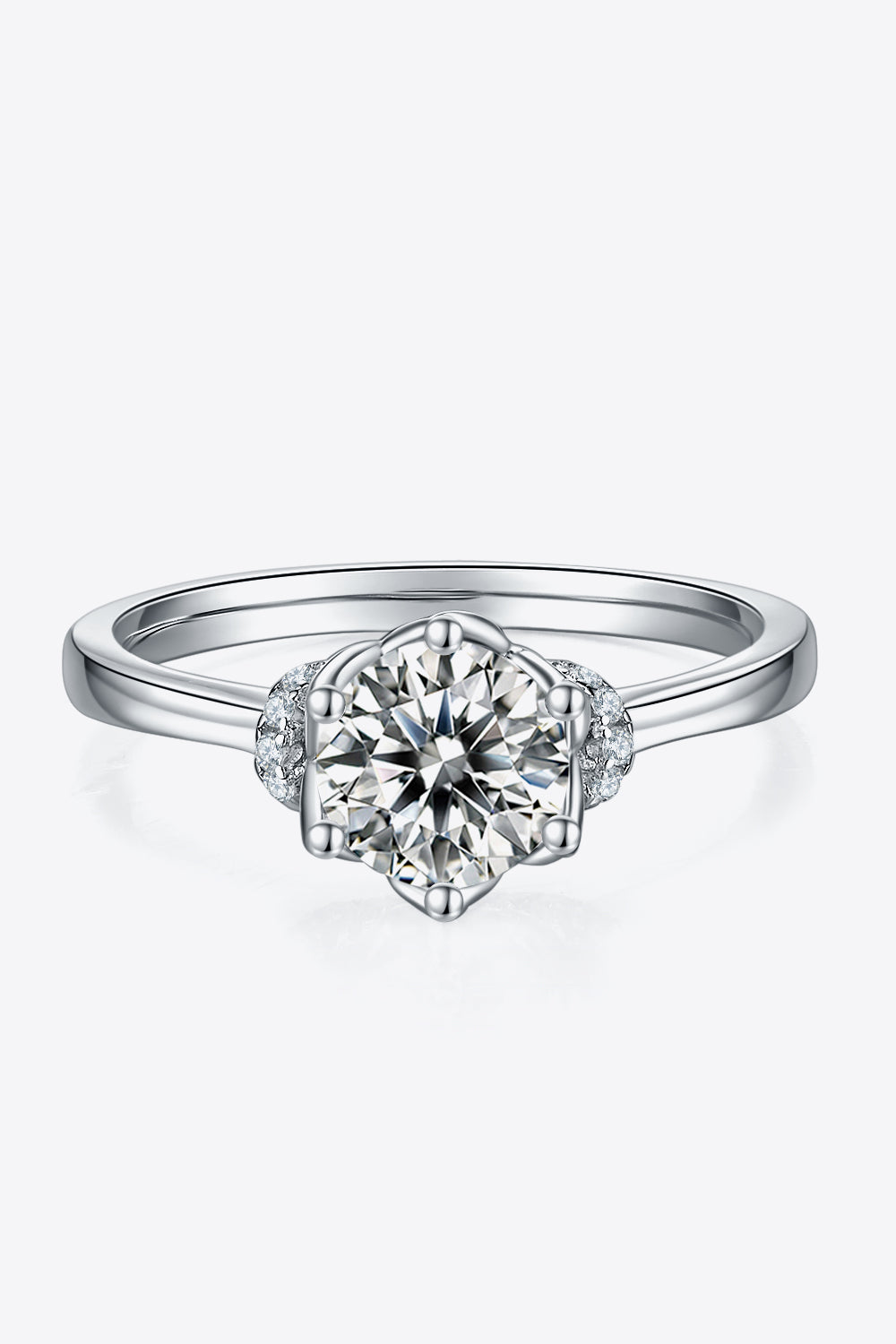 Ring 1 Carat Moissanite 925 Sterling Silver Ring