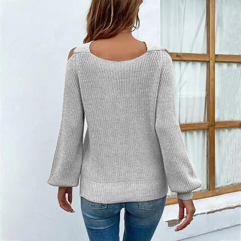 A Sexy Crisscross Cold-Shoulder Sweater